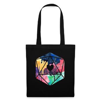 D20 Watercolor - Tote Bag - black - Front