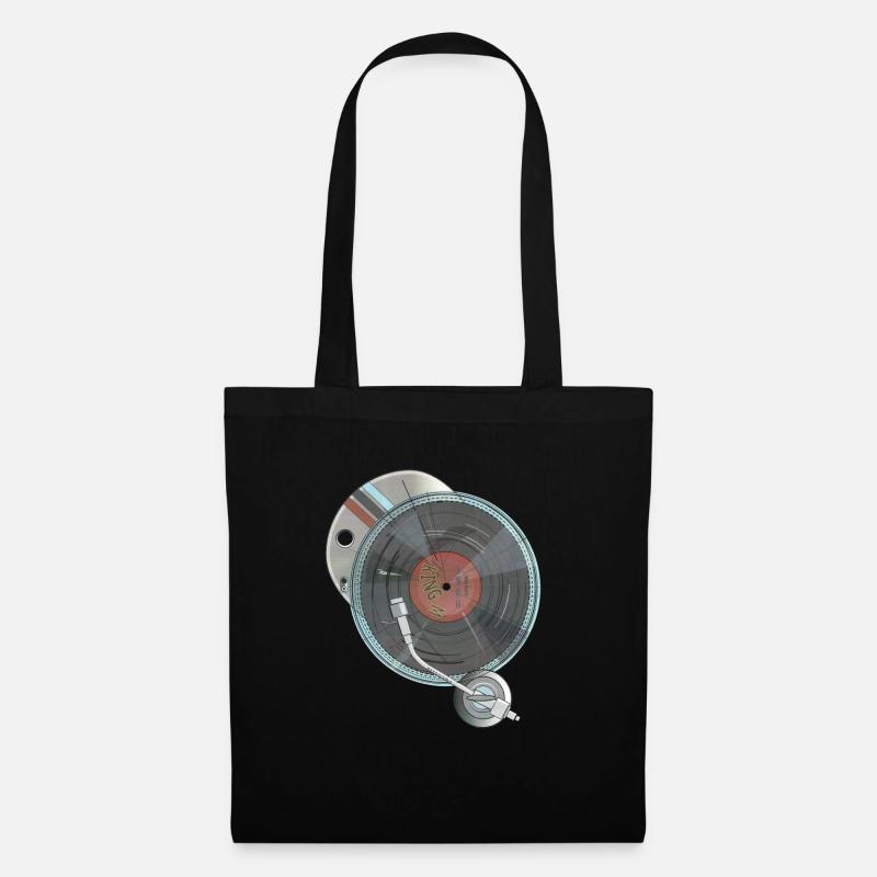 Record player - Tote Bag - black
