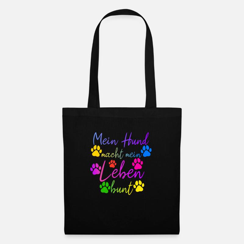 Hund Hunde Geschenkidee Hundebesitzer - Stoffbeutel - Schwarz