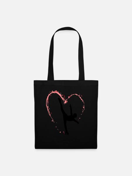 Heart skating - Tote Bag - black