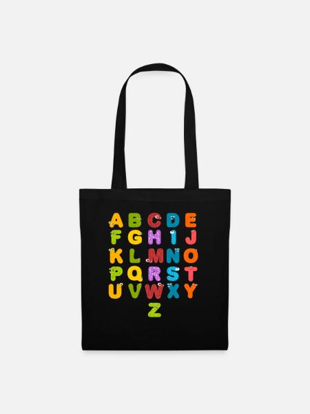 Alphabet - Stoffbeutel - Schwarz