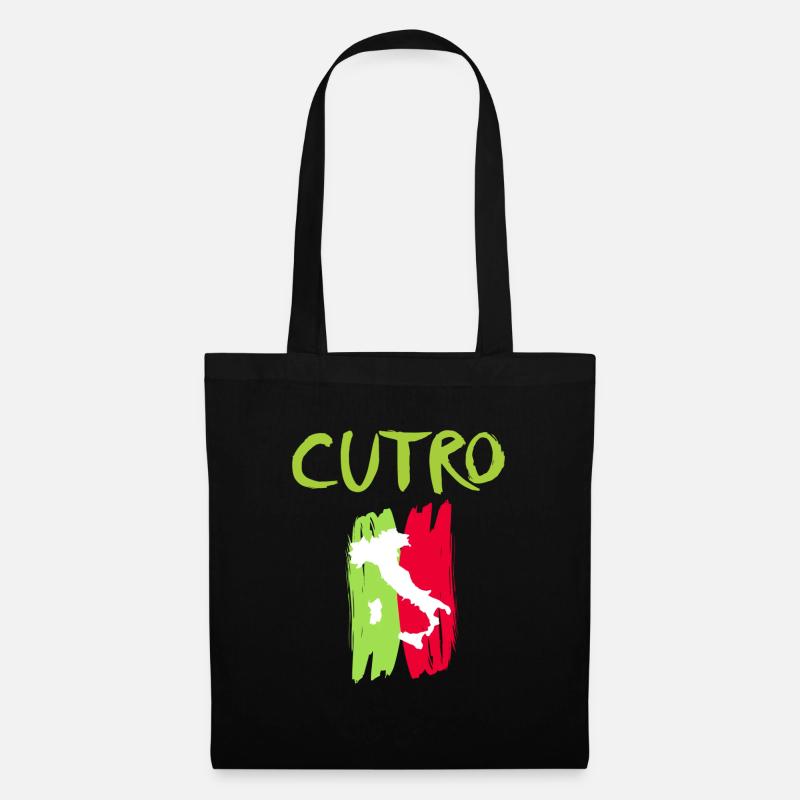 Cutro Italien Souvenir Cutro - Stoffbeutel - Schwarz