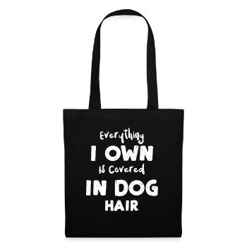 Tout ce que je possède est couvert en d... - Sac en tissu - noir - Devant
