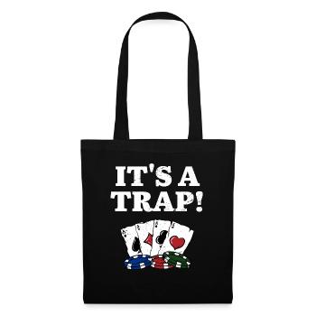 C’est un joueur de poker gambling poker - Sac en tissu - noir - Devant
