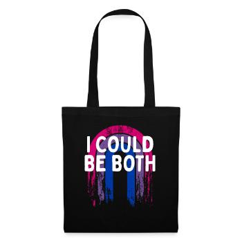 I Could Be Both Bisexual LGBTQ Bi Pride Pansexual - Stoffbeutel - Schwarz - Vorne
