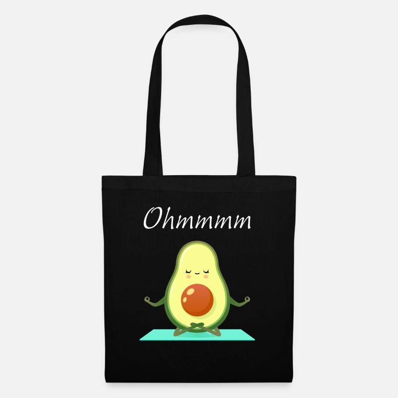 Ohmmmm Avocado Meditation Yoga - Stoffbeutel - Schwarz