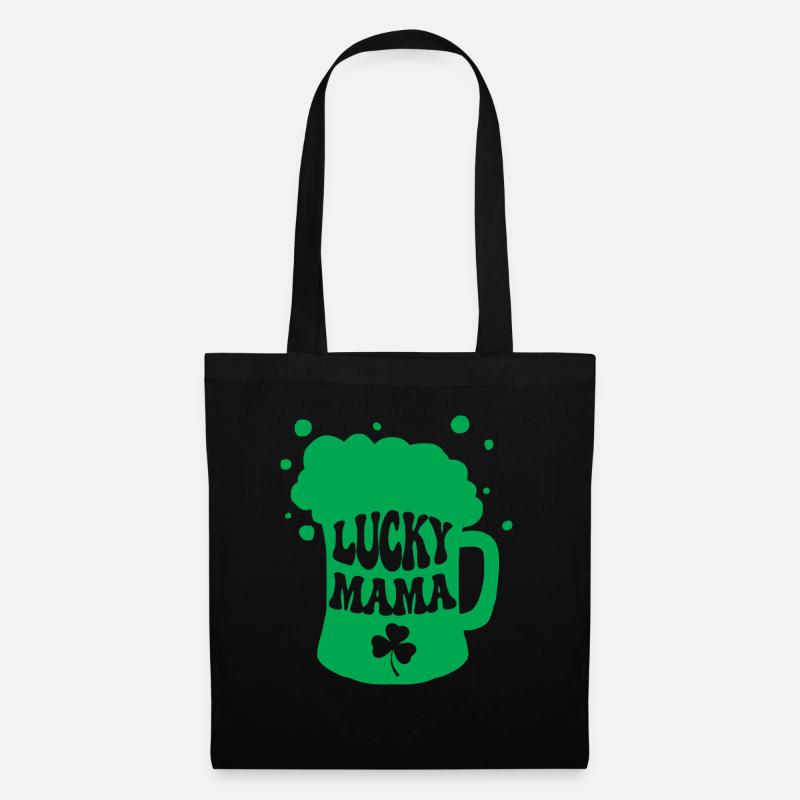 Lucky Mama Saint Patrick - Lucky Tee - Stoffbeutel - Schwarz