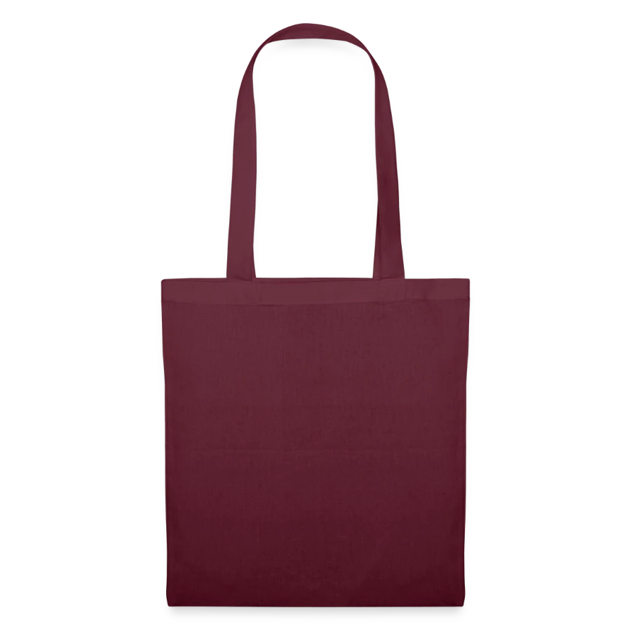 Moon Bay badge on a tote bag, burgundy, back