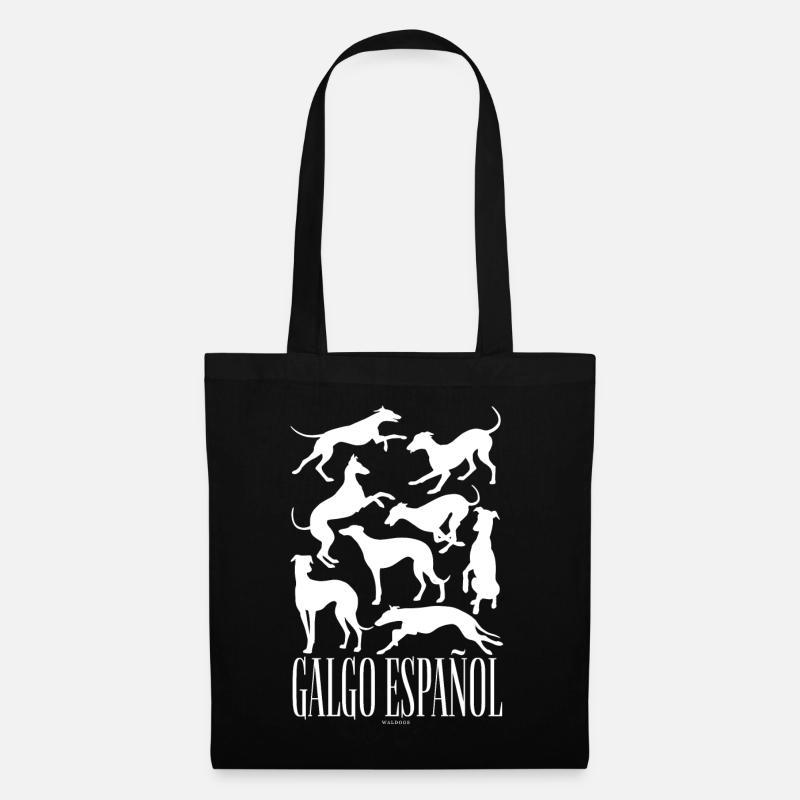 Galgo Espan ol - Stoffbeutel - Schwarz