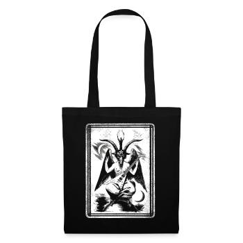 Der Weiße Pfeil von Baphomet - Stoffbeutel - Schwarz - Vorne