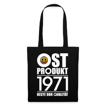 OSTPRODUKT 1971 DDR OSSI 55. GEBURTSTAG - Stoffbeutel - Schwarz - Vorne