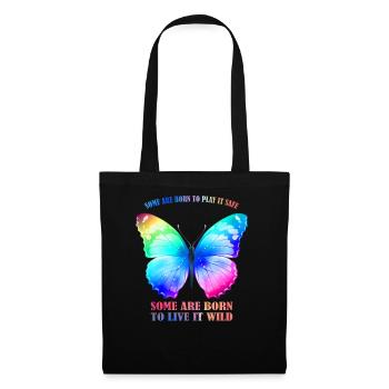 Butterfly Rainbow - Graphique Rainbow Butterfly - Sac en tissu - noir - Devant