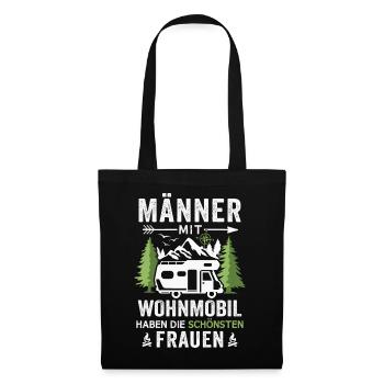 Wohnmobil Camping Wohnmobilfahrer Campingurlaub - Stoffbeutel - Schwarz - Vorne