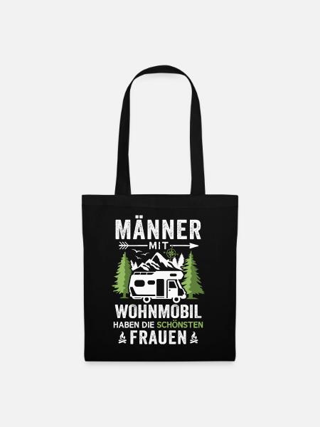 Wohnmobil Camping Wohnmobilfahrer Campingurlaub - Stoffbeutel - Schwarz