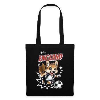 Football England Dog Animal Footballer Fan Team - Tote Bag - black - Front
