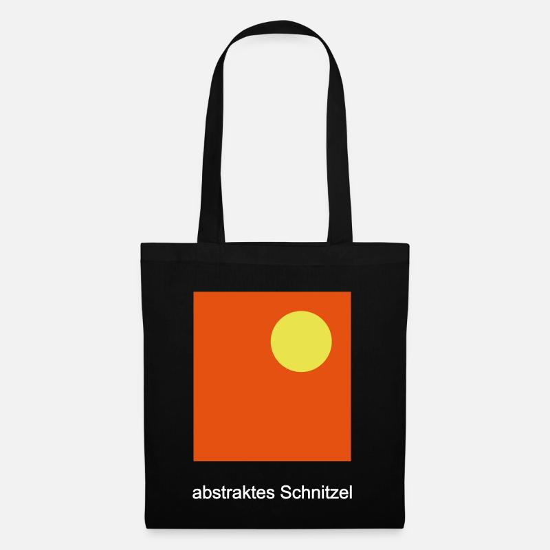 abstraktes Schnitzel, Wiener Schnitzel, Schnitzel, - Stoffbeutel - Schwarz