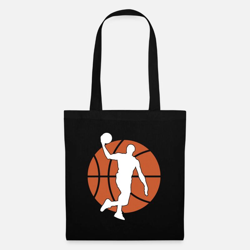 Basketball Graphique De Basket Ball Evolution - Sac en tissu - noir