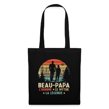 Beau-papa L'homme Le Mythe La Légende Cadeau - Sac en tissu - noir - Devant