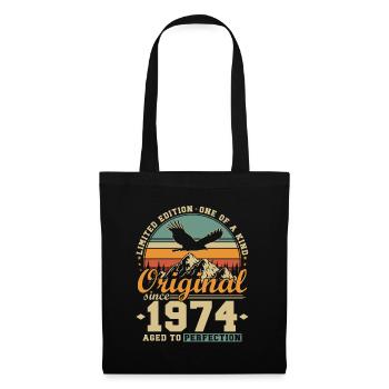 Original depuis 1974 Vintage cadeau d’anniversaire - Sac en tissu - noir - Devant
