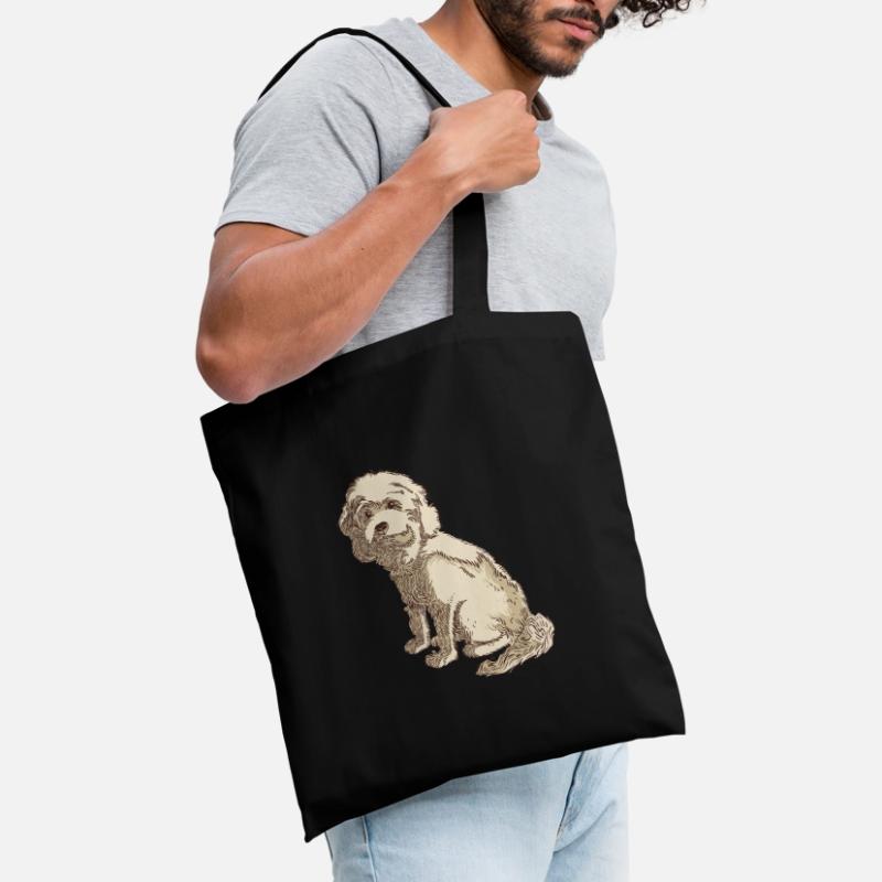 Cockapoo Hundezeichnung eines Cockapoo Stoffbeutel