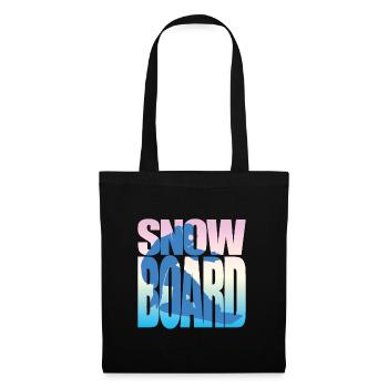 Snowboard Snowboard Geschenk für einen Snowboarder - Stoffbeutel - Schwarz - Vorne