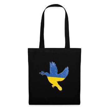 Symbole de paix du drapeau de l’Ukraine - Drapeau de l’Ukraine - Sac en tissu - noir - Devant