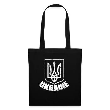 Flagge der Ukraine Symbol, Ukrainischer Stolz, Ukraine - Stoffbeutel - Schwarz - Vorne