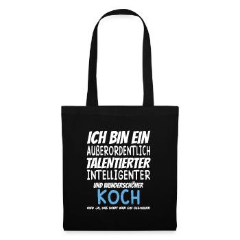 Ich bin ein Außerordentlich Wunderschöner Koch - Stoffbeutel - Schwarz - Vorne