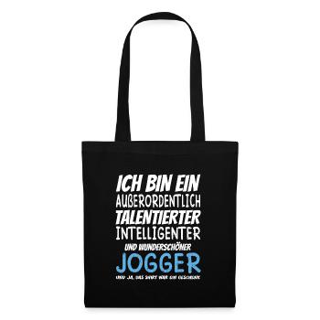 Ich bin ein Außerordentlich Wunderschöner Jogger - Stoffbeutel - Schwarz - Vorne