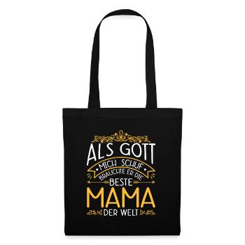 Beste Mama Der Welt Muttertag Geschenkidee Mutter - Stoffbeutel - Schwarz - Vorne
