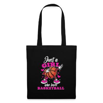 Juste une fille qui aime le basketball Idée cadeau - Sac en tissu - noir - Devant