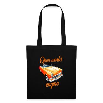 Open world engine Cabriolet Spruch gaming Cabrio - Tote Bag - black - Front