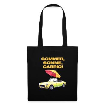 Cabriolet Spruch Sommer Sonne Cabrio Spaß - Stoffbeutel - Schwarz - Vorne