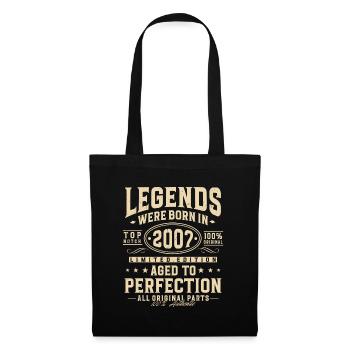 Legenden wurden 2007 geboren - Stoffbeutel - Schwarz - Vorne