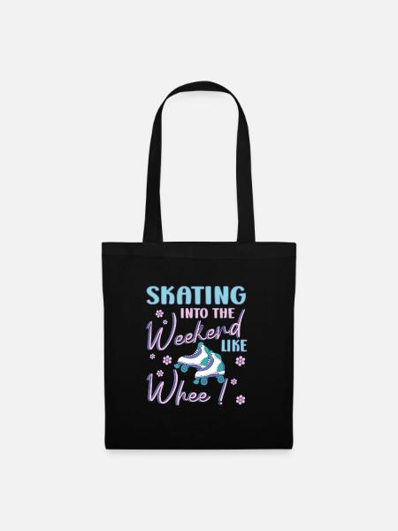Rollerskater Party Skating Into Weekend Gift Idea - Stoffbeutel - Schwarz
