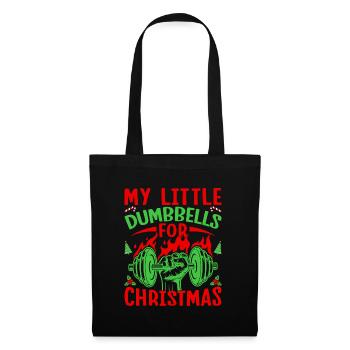 Fitness Fanatics Little Dumbbells For X-Mas - Stoffbeutel - Schwarz - Vorne