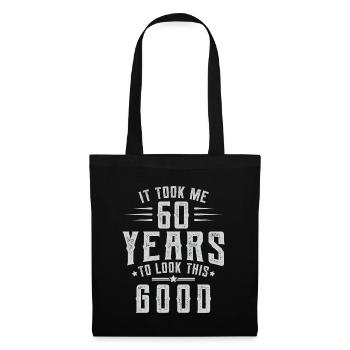 Dauerte 60 Jahre, um diese gute Geburtstagsgeschenkidee zu schauen - Stoffbeutel - Schwarz - Vorne