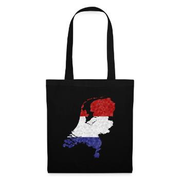 Netherlands Flag Outline Polygon Holland Flag - Tote Bag - black - Front