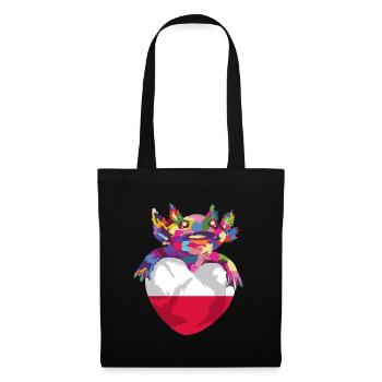 Drapeau de Pologne utilisé Look Polska Drapeau polonais - Sac en tissu - noir - Devant