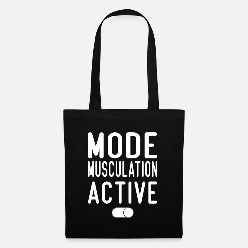 Mode Musculation Activé | Idée Cadeau - Sac en tissu - noir
