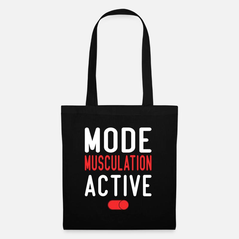 Mode Musculation Activé | Idée Cadeau - Sac en tissu - noir