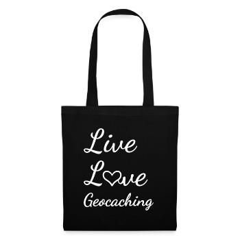 Geocacher Live Love Geocaching - Tote Bag - black - Front