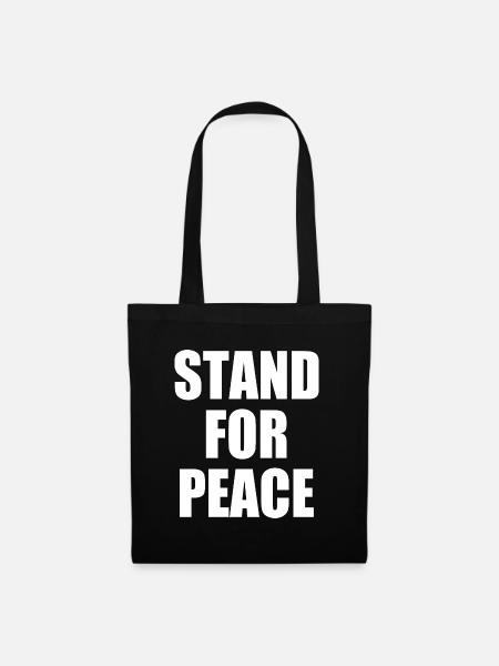 Stand for peace - Stoffbeutel - Schwarz