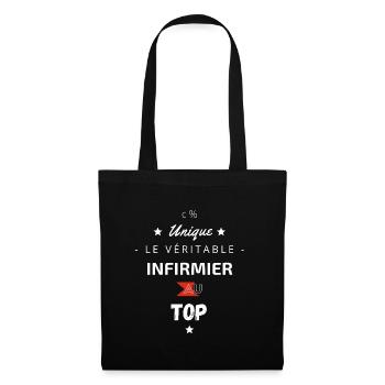 Le véritable Infirmier au top - Sac en tissu - noir - Devant