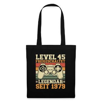 Niveau 45 débloqué Légendaire depuis 1979 - Sac en tissu - noir - Devant