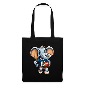 Elephant Rugby / Joueur de rugby Elephant - Sac en tissu - noir - Devant