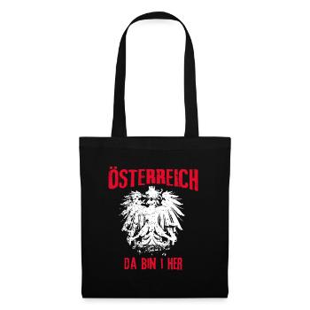 ÖSTERREICH - DA BIN I HER - Stoffbeutel - Schwarz - Vorne