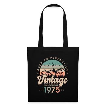 1975 Vintage anniversaire Né en 1975 - Sac en tissu - noir - Devant