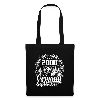 September 2000 Original:24 Years Anniversary Gift - Tote Bag - black - Front
