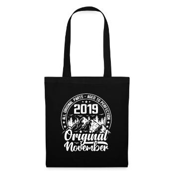 novembre 2019 Original 5 Ans Cadeau Anniversaire - Sac en tissu - noir - Devant
